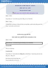 Đề kiểm tra 15 phút Văn 9 - Đề số 8
